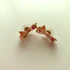 Kate Spade Rose Gold Bow Earrings